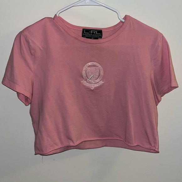 ⭐️Ralph Lauren light pink cropped T-shirt - Picture 1 of 4